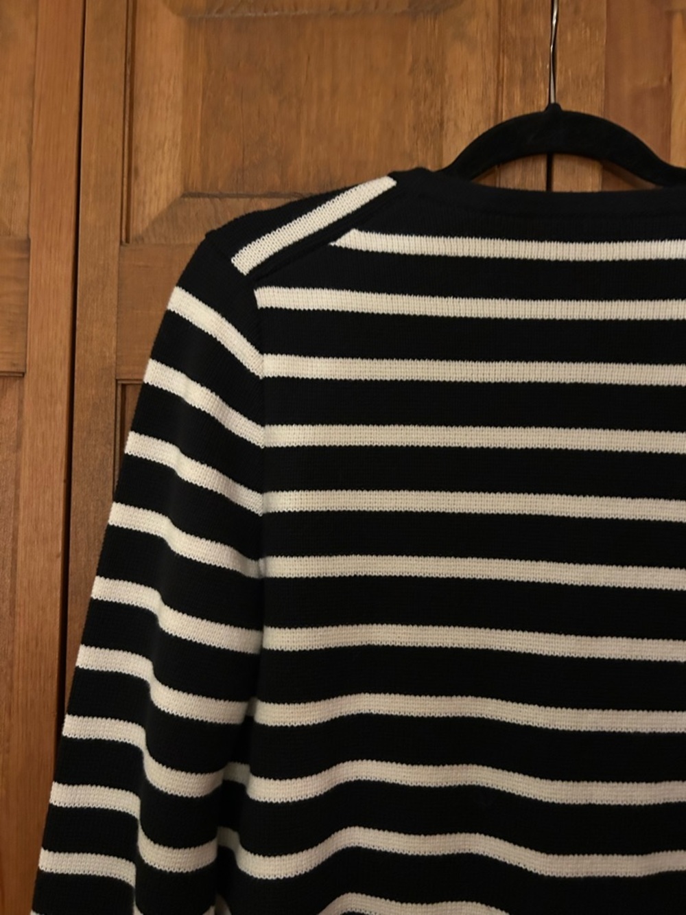 J. Crew Women’s L Preppy Classic Minimalist Striped Black White Emilie Cardigan - Picture 13 of 16